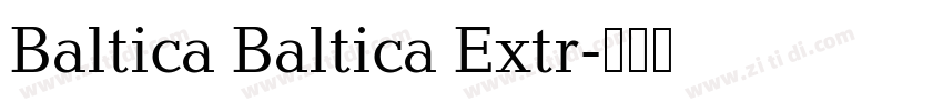 Baltica Baltica Extr字体转换
